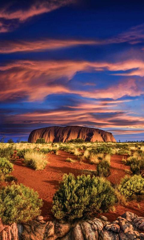 好看的澳大利亚艾尔斯岩背景图