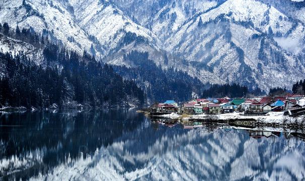 日本福岛冬景