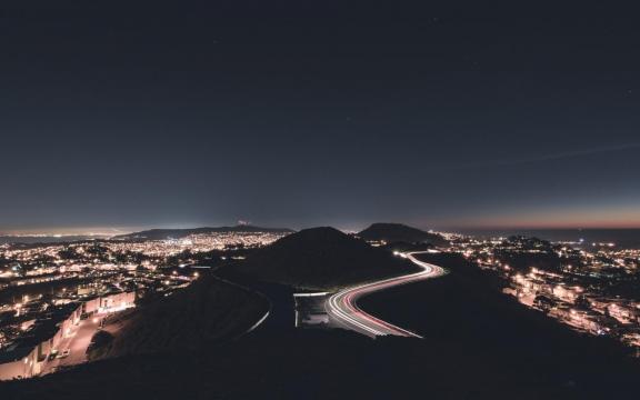 旧金山的繁华夜景