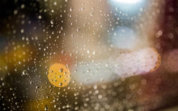 大雨过后的雨滴很梦幻