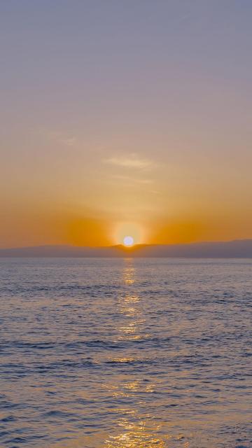 海上落日唯美黄昏