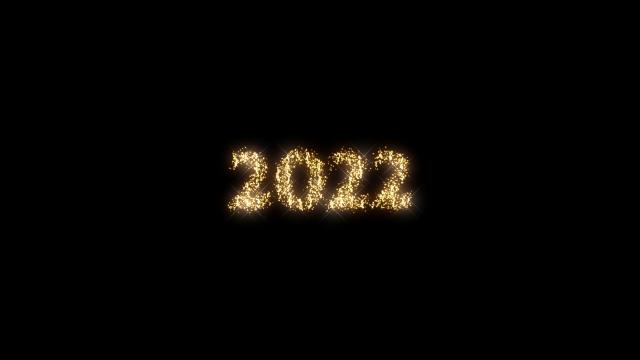 简约2022数字黑色背景图片