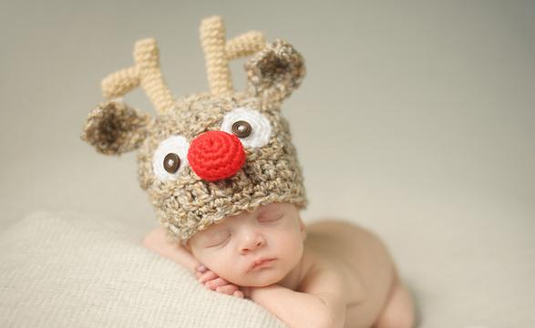 麋鹿小可爱圣诞帽宝宝