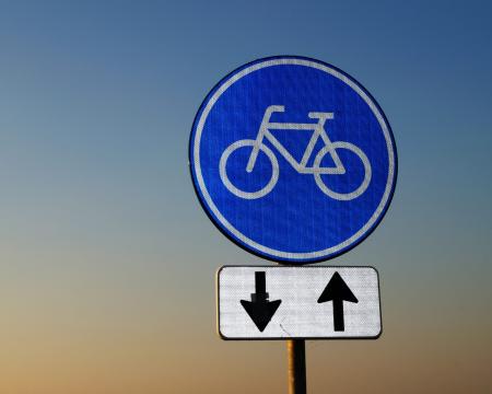 自行车的行驶路标