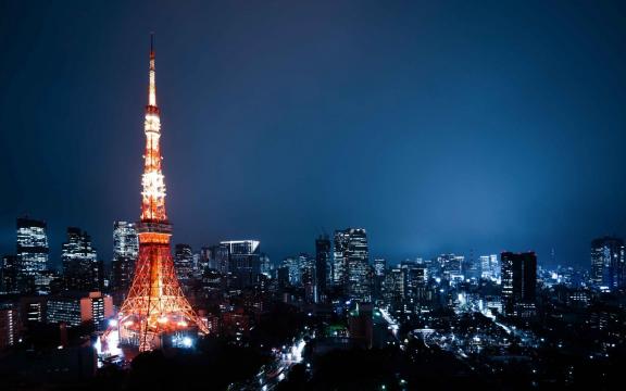 东京塔的精彩夜景